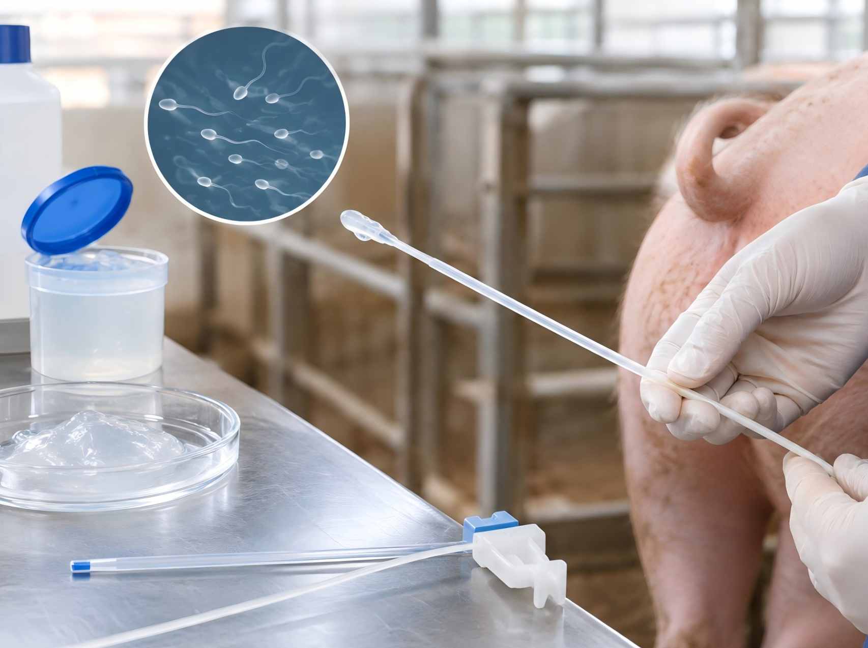 Does Lubricant Gel Affect Pig Semen During Artificial Insemination?